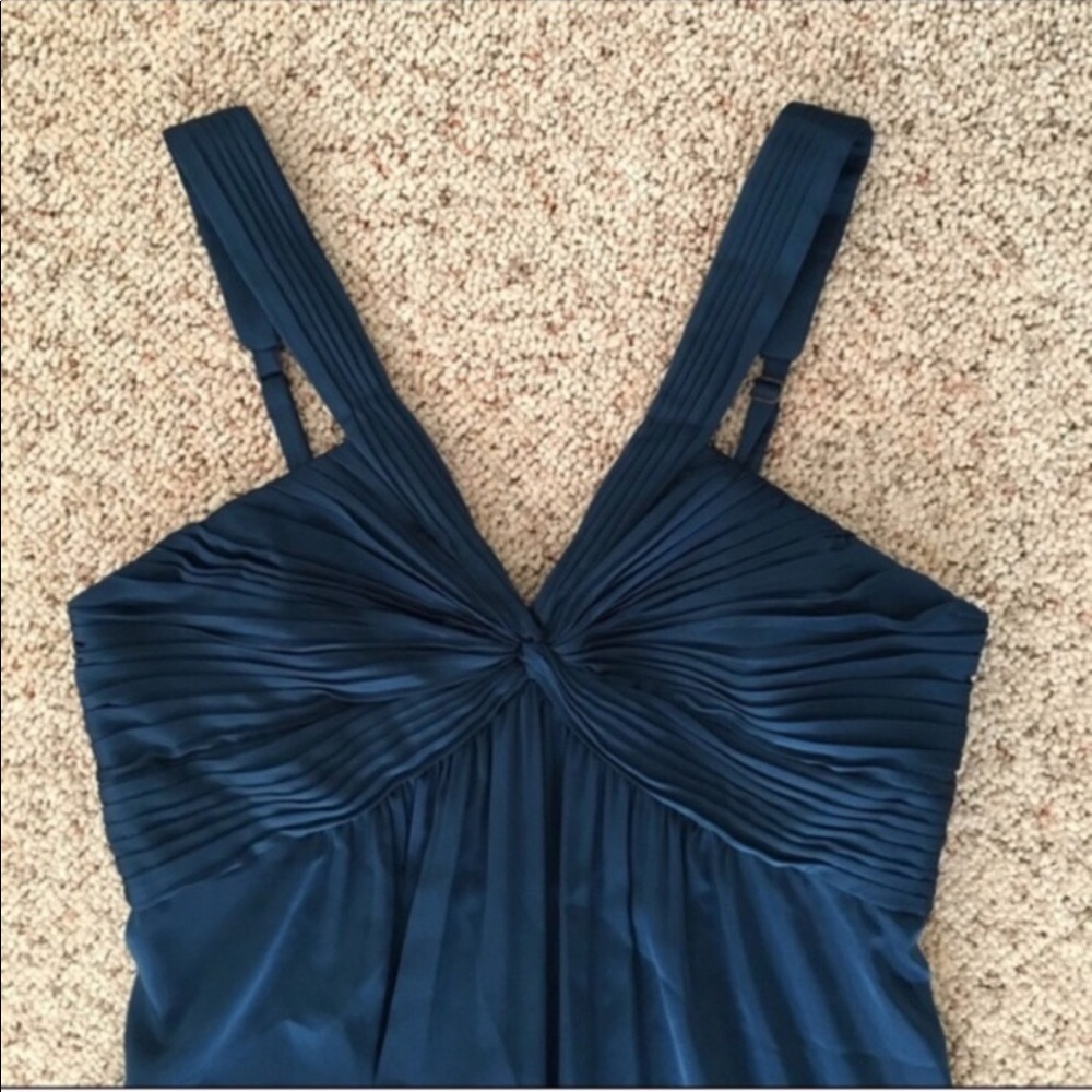 BCBGMaxAzria Teal Formal Ruched Dress 12 - Picture 6 of 8